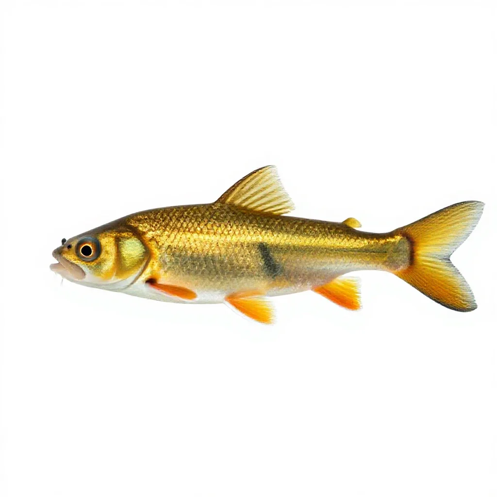 Golden shiner isolated on a white background