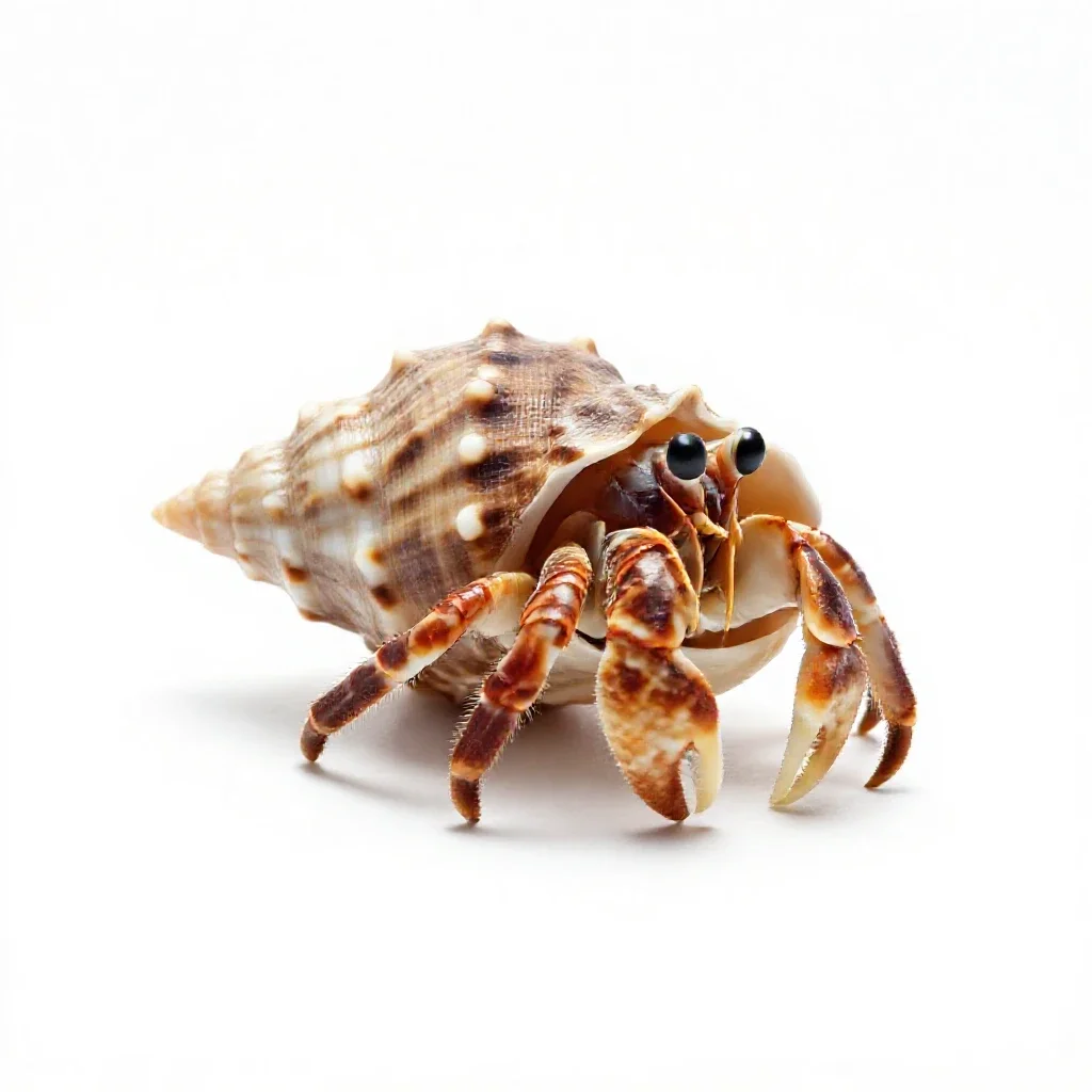 Hermit crab isolated on a white background