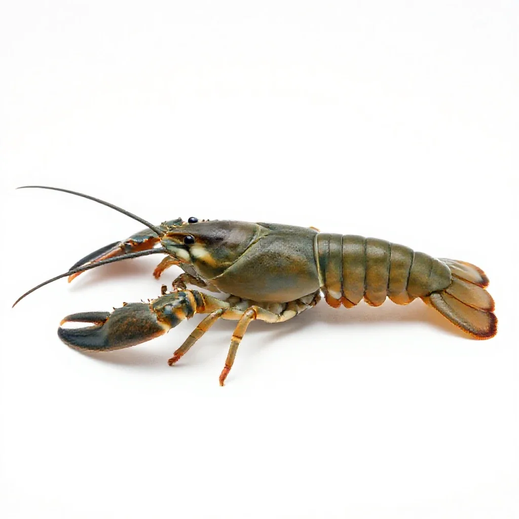 Malacostracan crustacean isolated on a white background