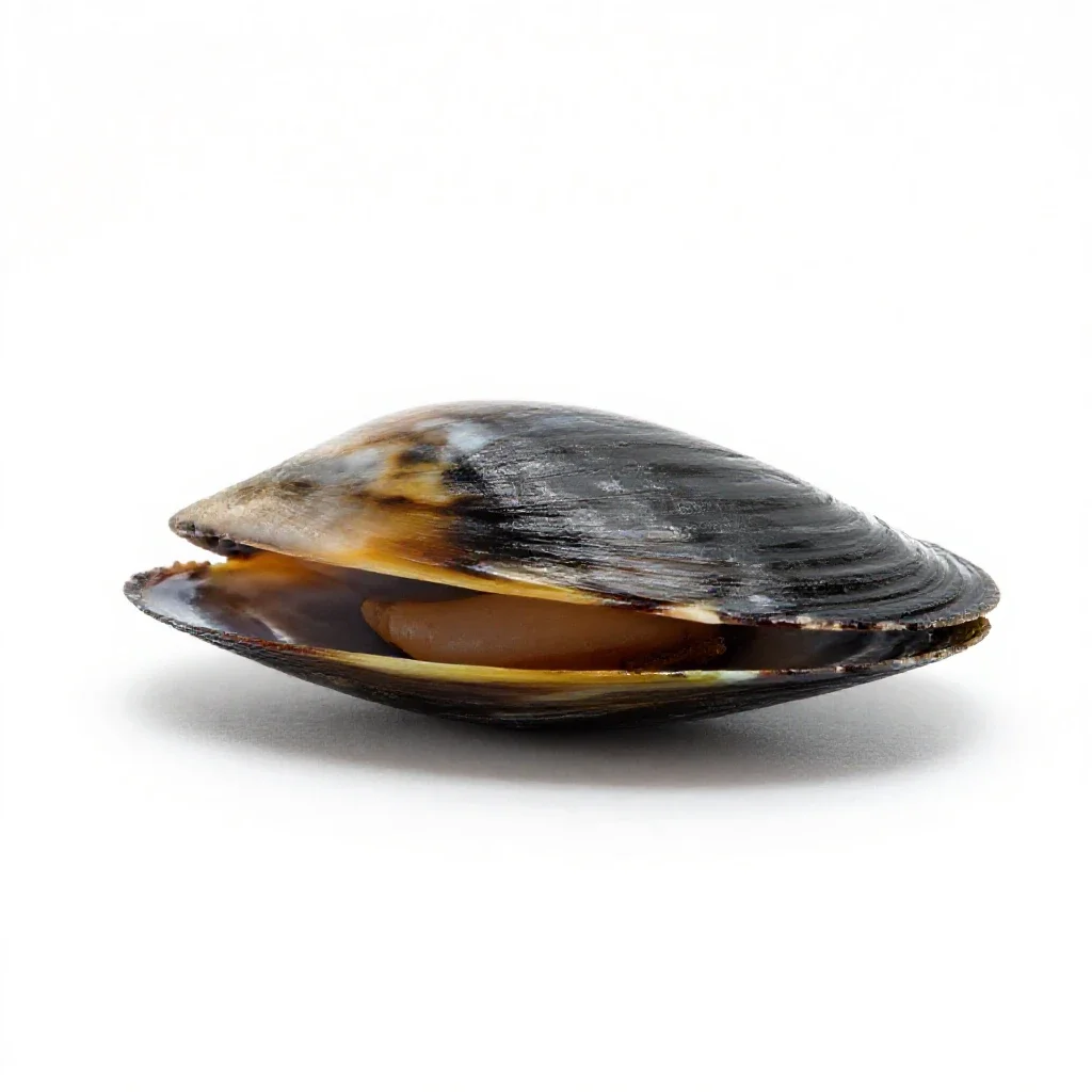 Marine mussel isolated on a white background