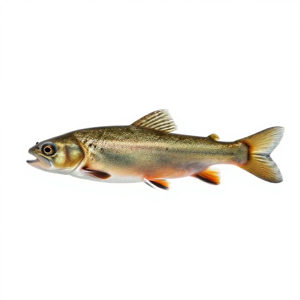 Minnow isolated on a white background