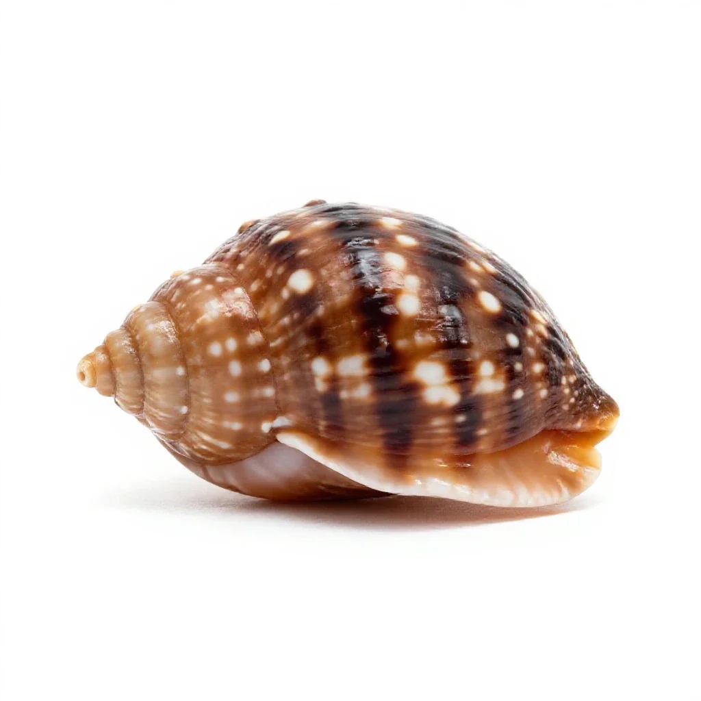 Money cowrie isolated on a white background