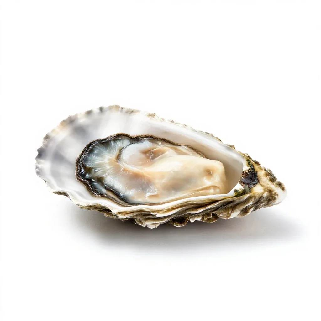 Pearl oyster isolated on a white background