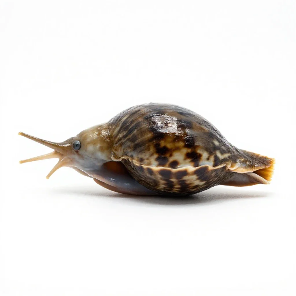 River limpet isolated on a white background