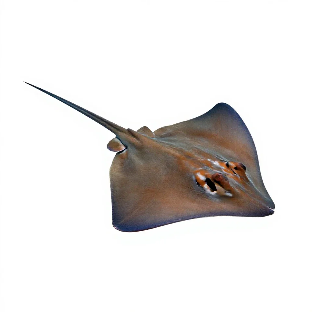 Roughtail stingray isolated on a white background