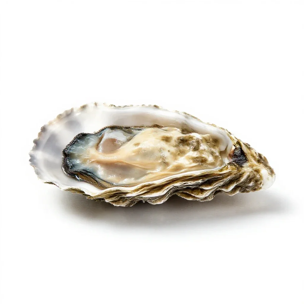 Saddle oyster isolated on a white background