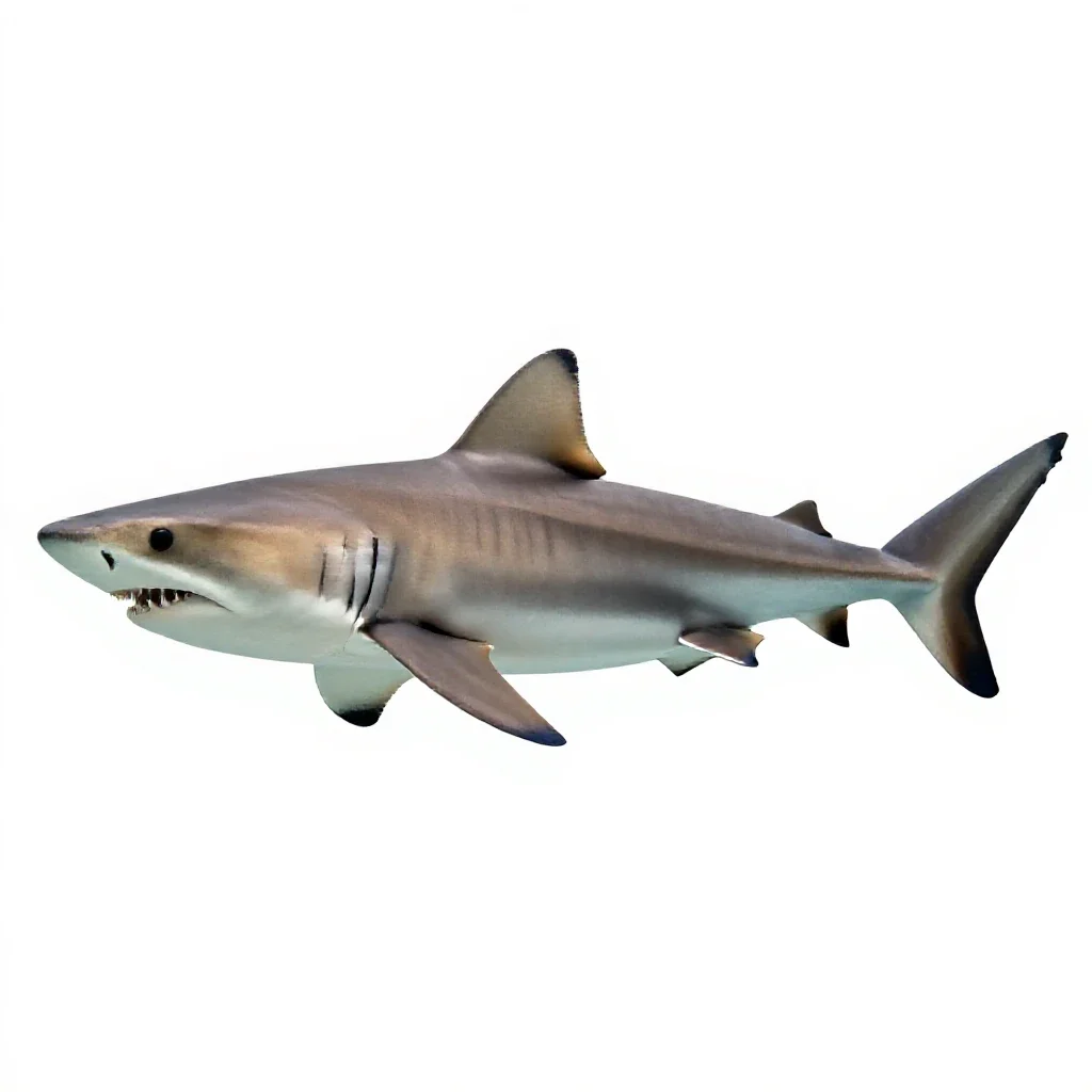 Sand tiger isolated on a white background