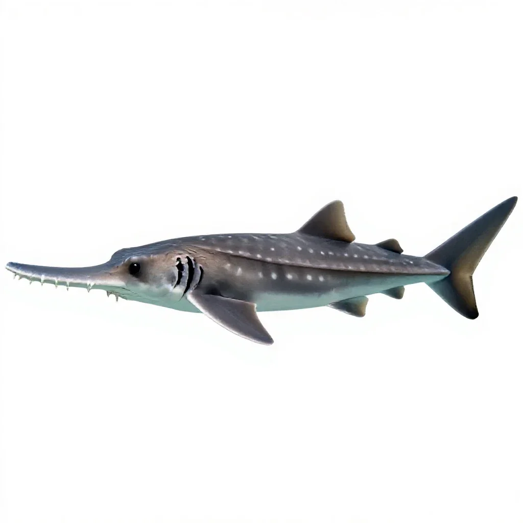Sawfish isolated on a white background