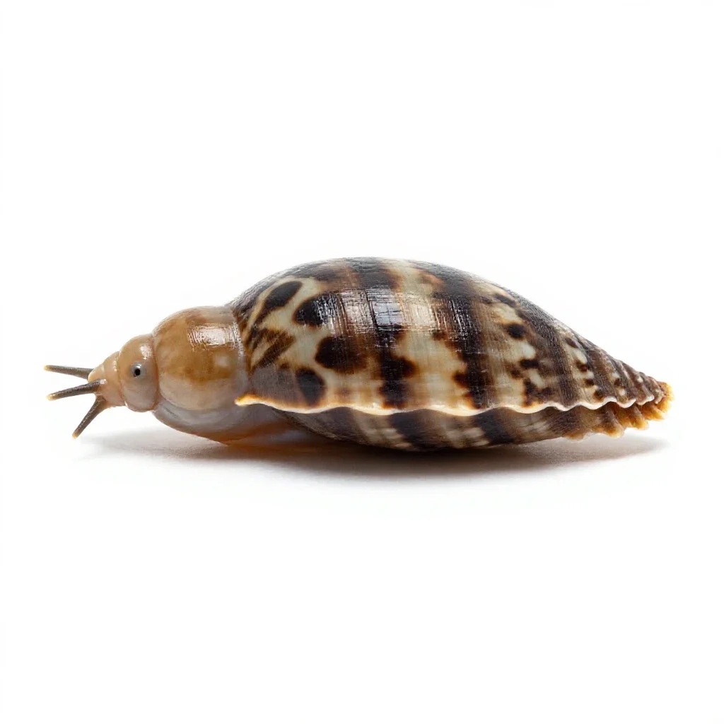 Scaphopod isolated on a white background