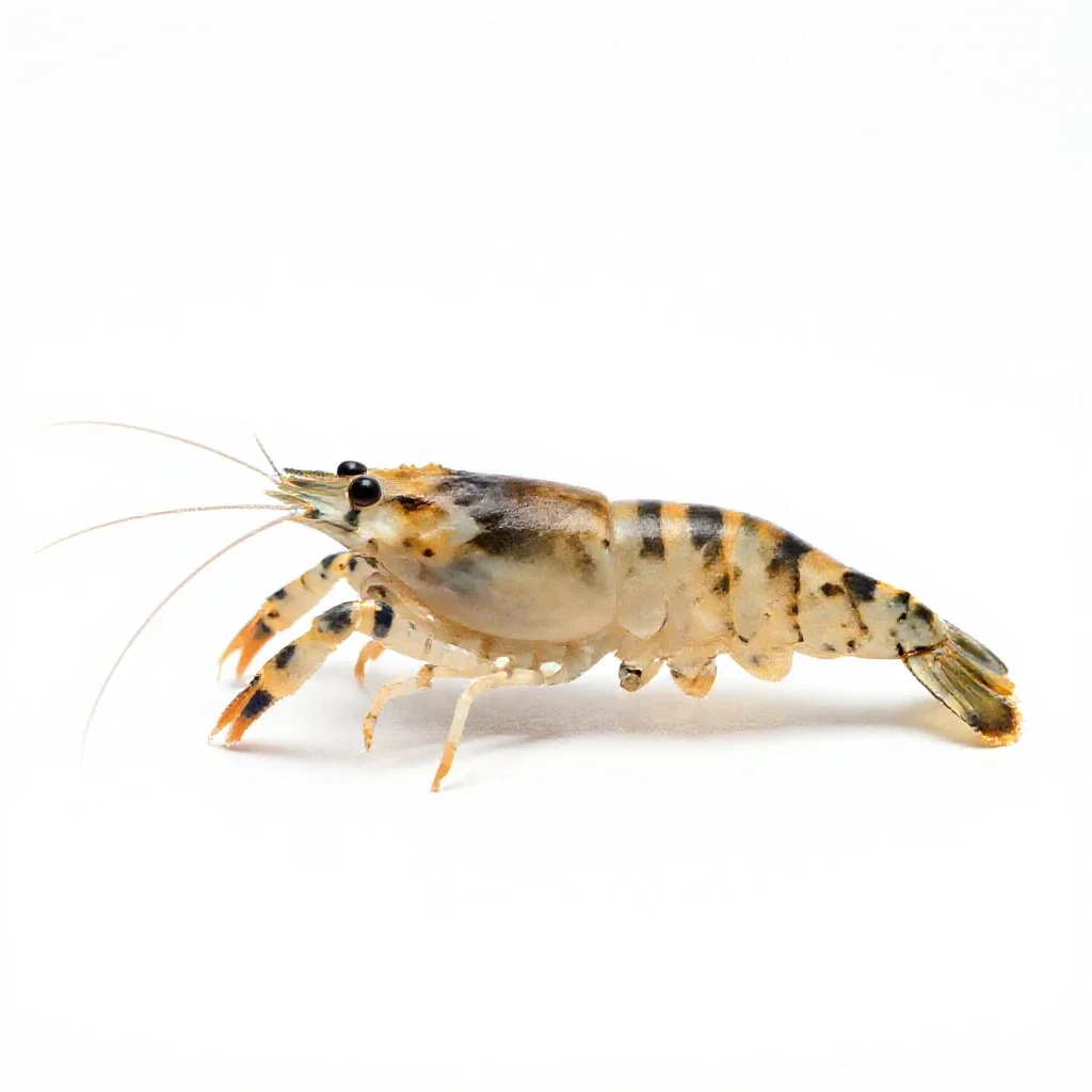 Seed shrimp isolated on a white background