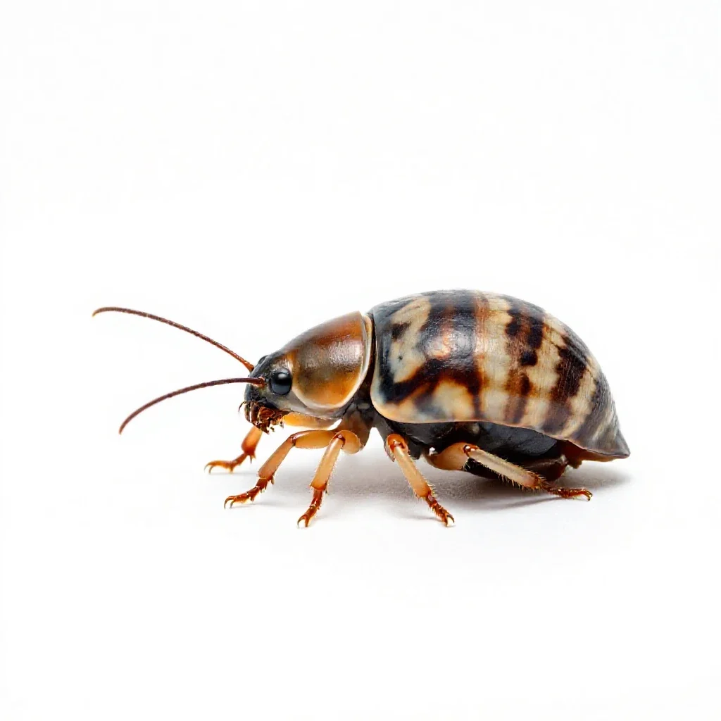 Shipworm isolated on a white background