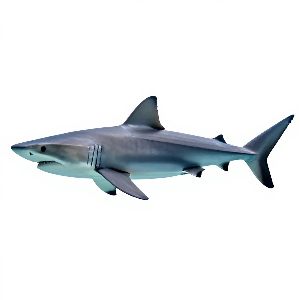 Shortfin mako isolated on a white background