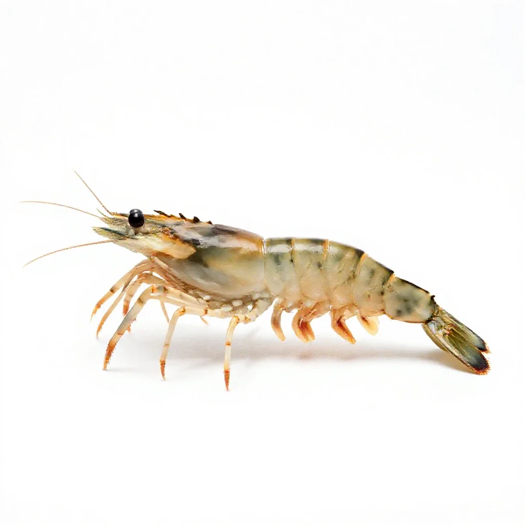 Skeleton shrimp isolated on a white background