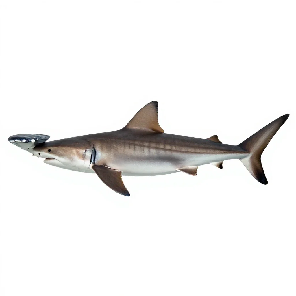 Smalleye hammerhead isolated on a white background