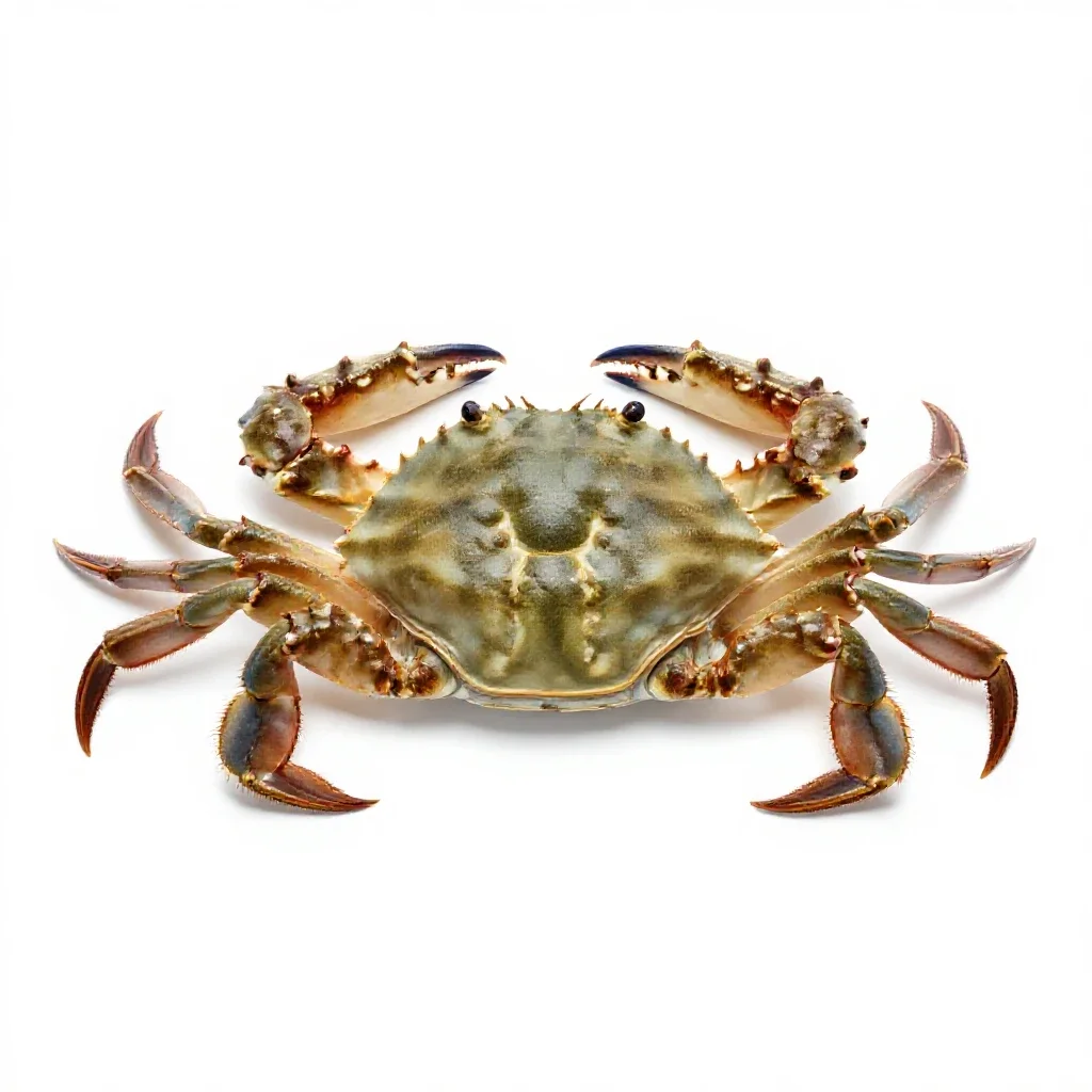 Soft-shell crab isolated on a white background