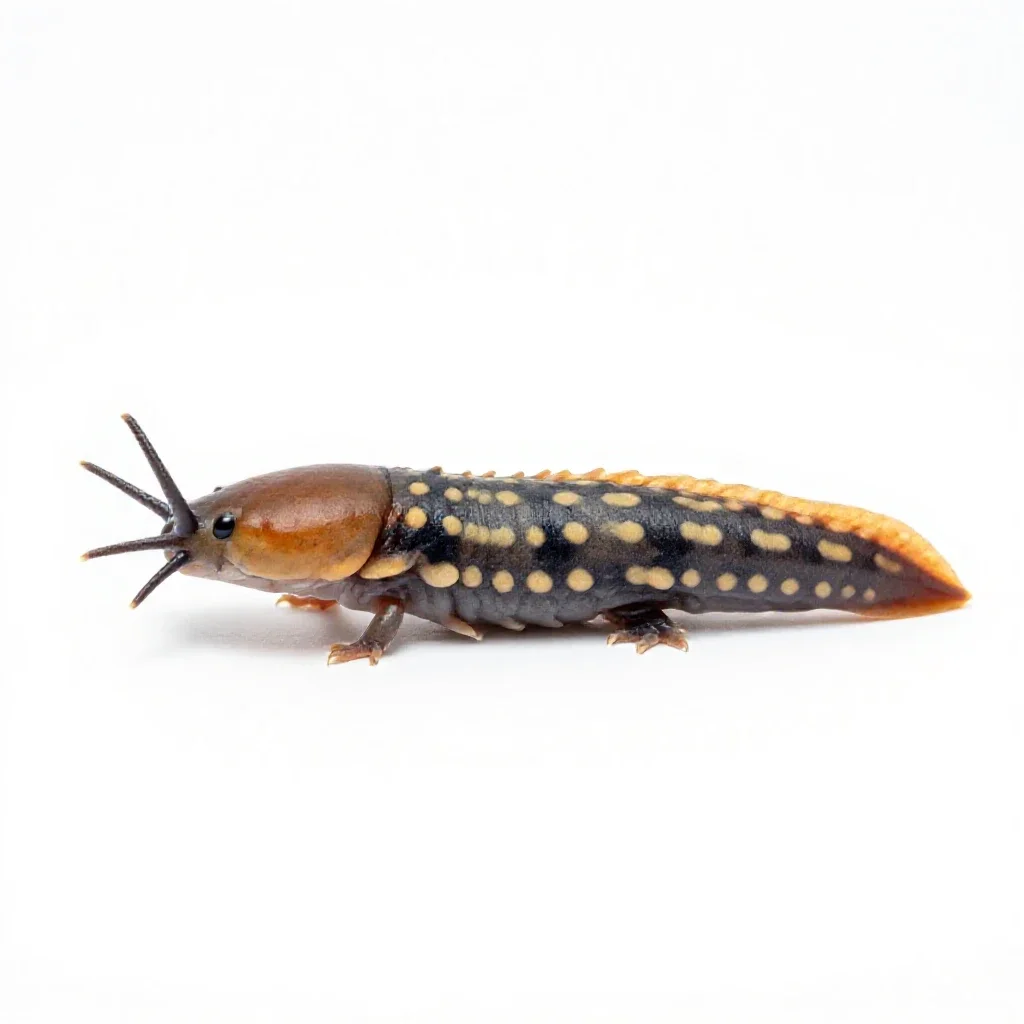 Solenogaster isolated on a white background