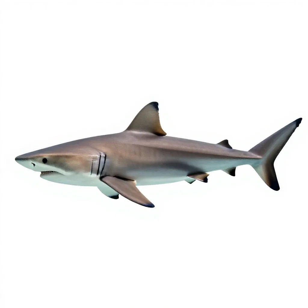 Soupfin shark isolated on a white background