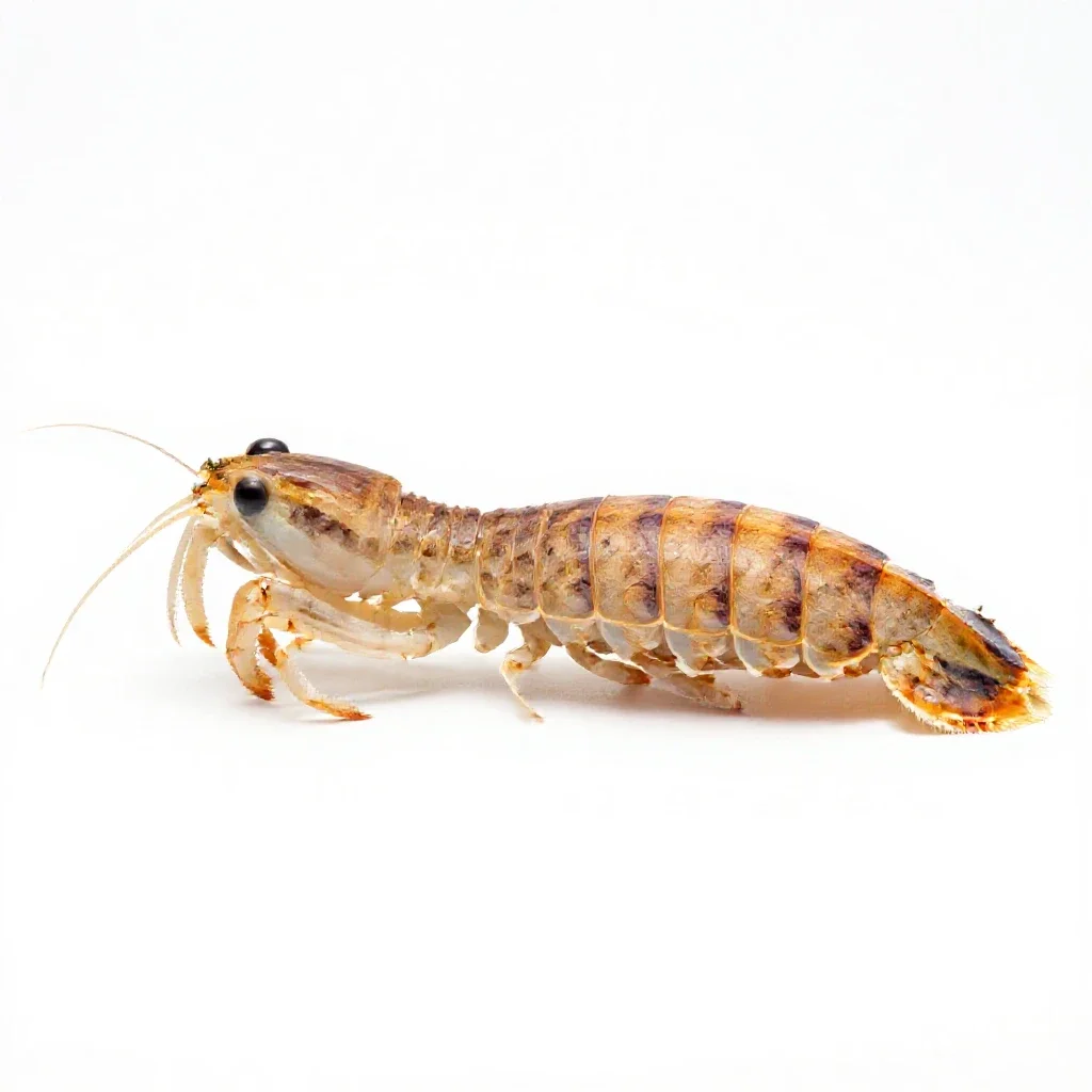 Squilla isolated on a white background