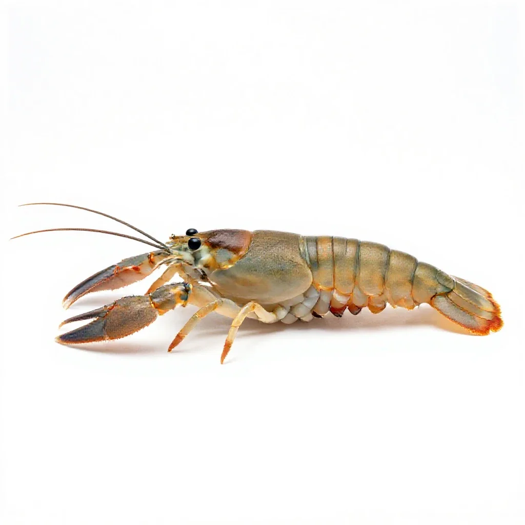 Stomatopod isolated on a white background