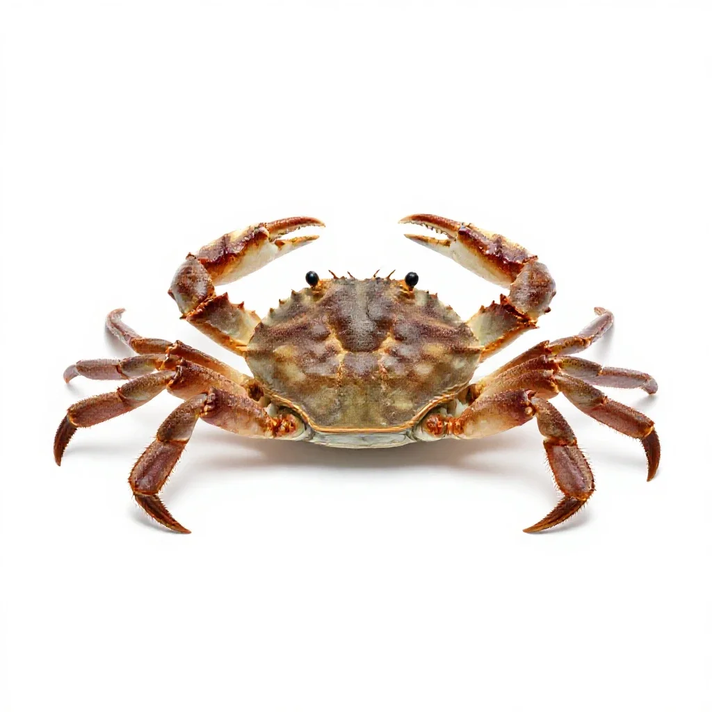 Swimming crab isolated on a white background