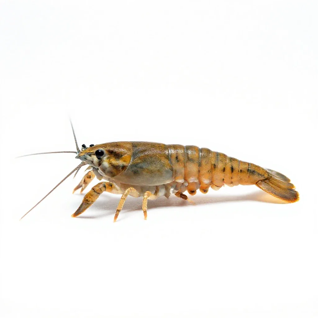 Tadpole shrimp isolated on a white background