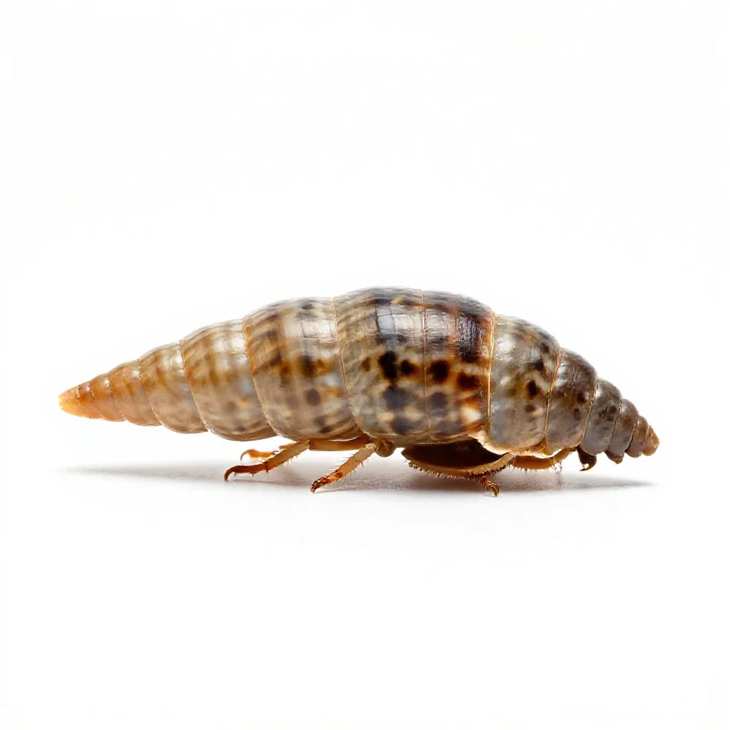 Teredo isolated on a white background