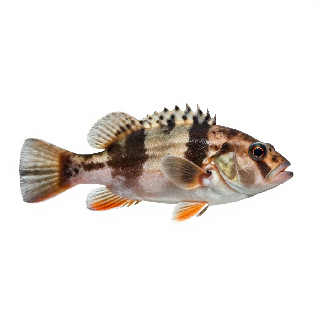 Three-spined stickleback isolated on a white background