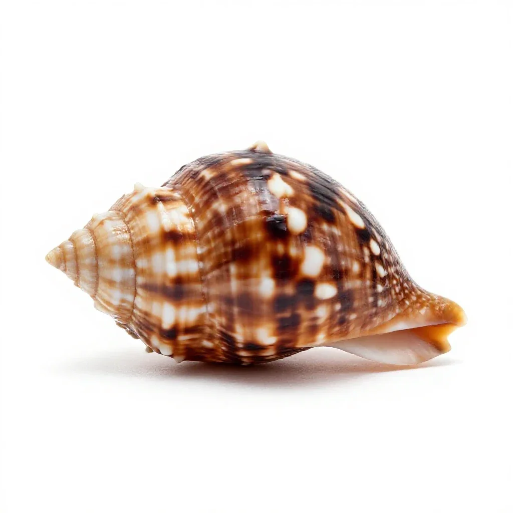 Tiger cowrie isolated on a white background