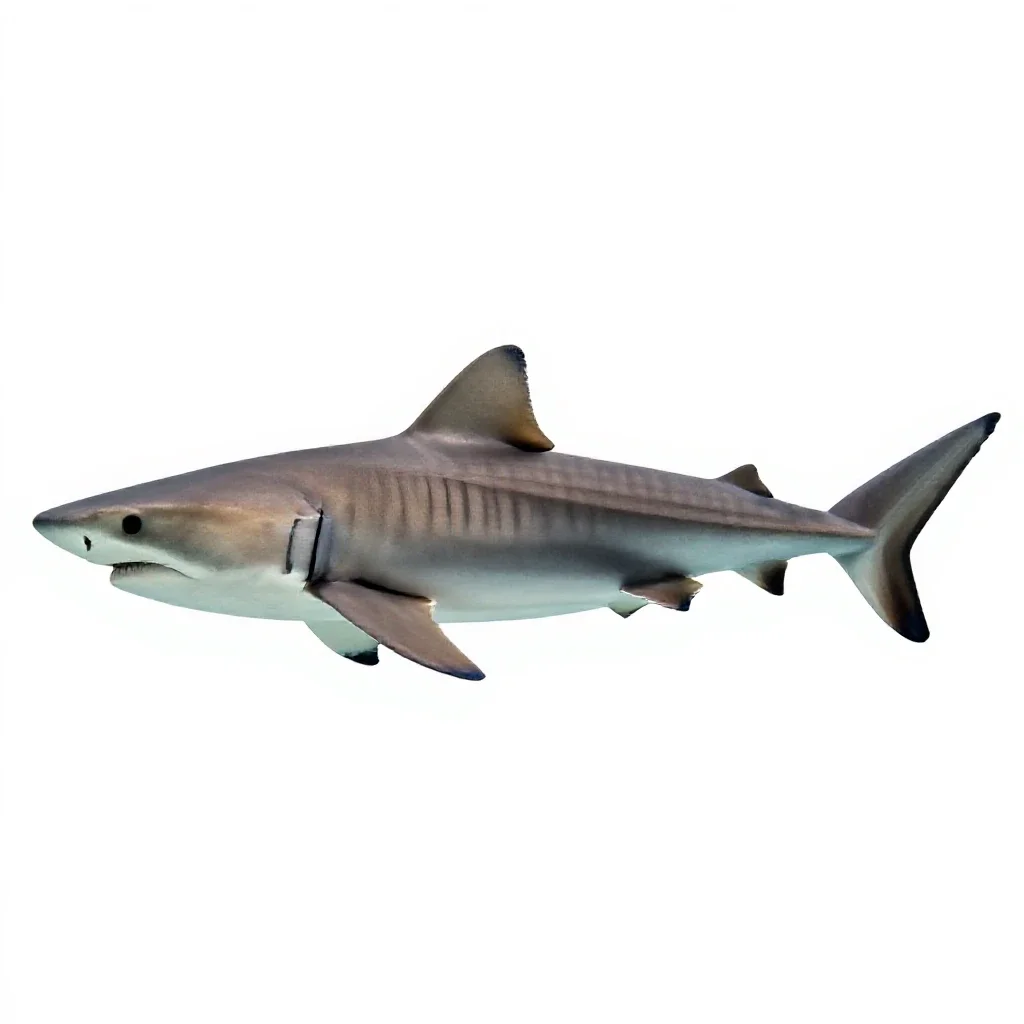 Tiger shark isolated on a white background