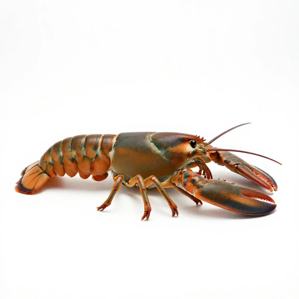 True lobster isolated on a white background