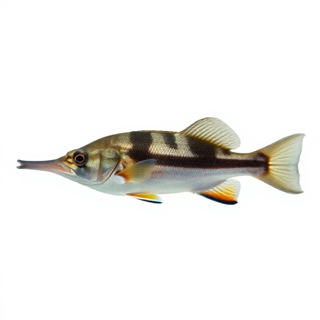 Trumpetfish isolated on a white background