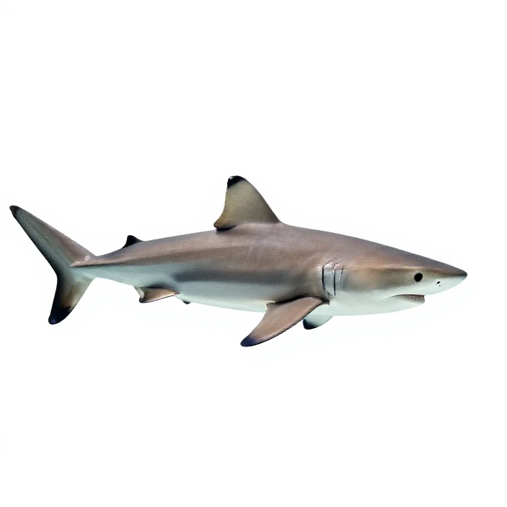 Whitetip shark isolated on a white background