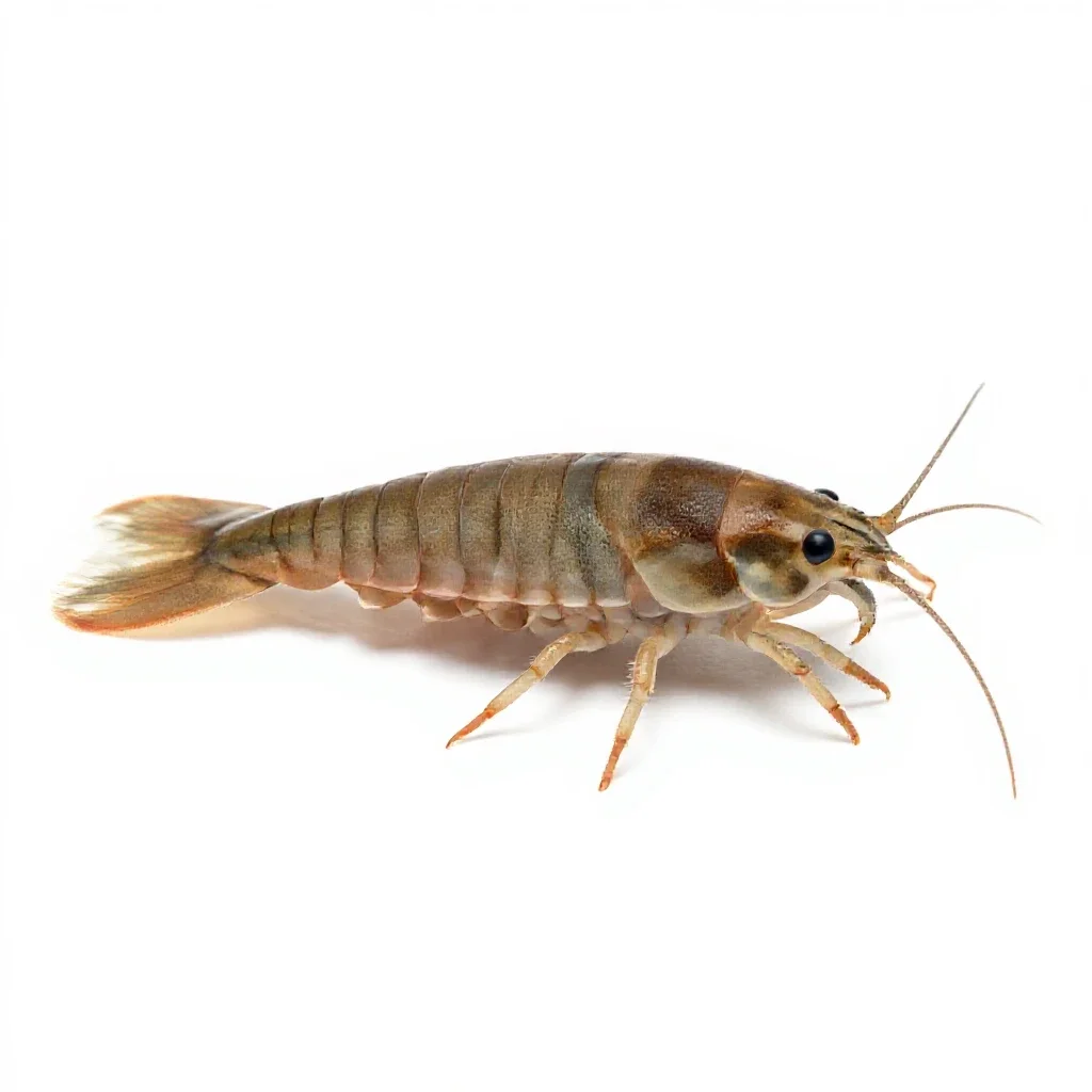 Amphipod isolated on a white background