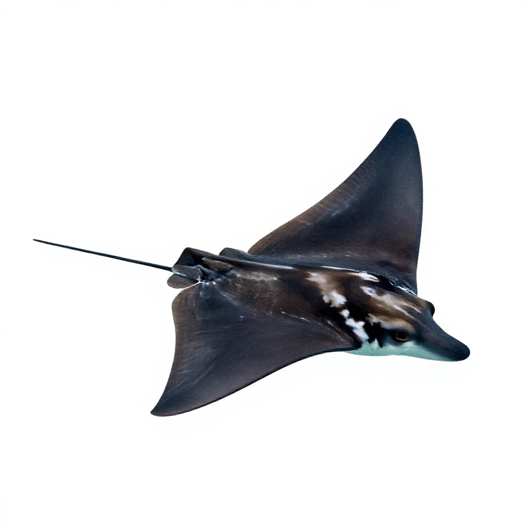 Eagle ray isolated on a white background