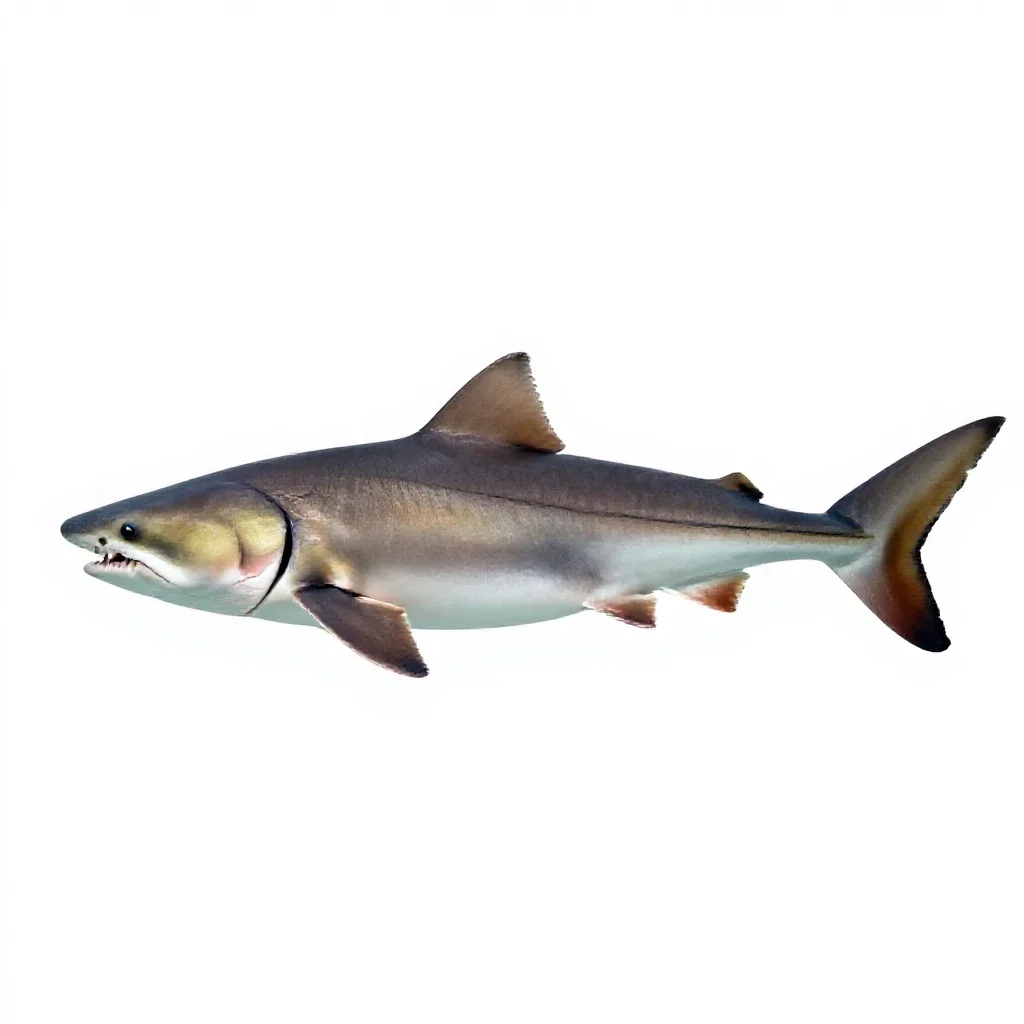 Elasmobranch isolated on a white background