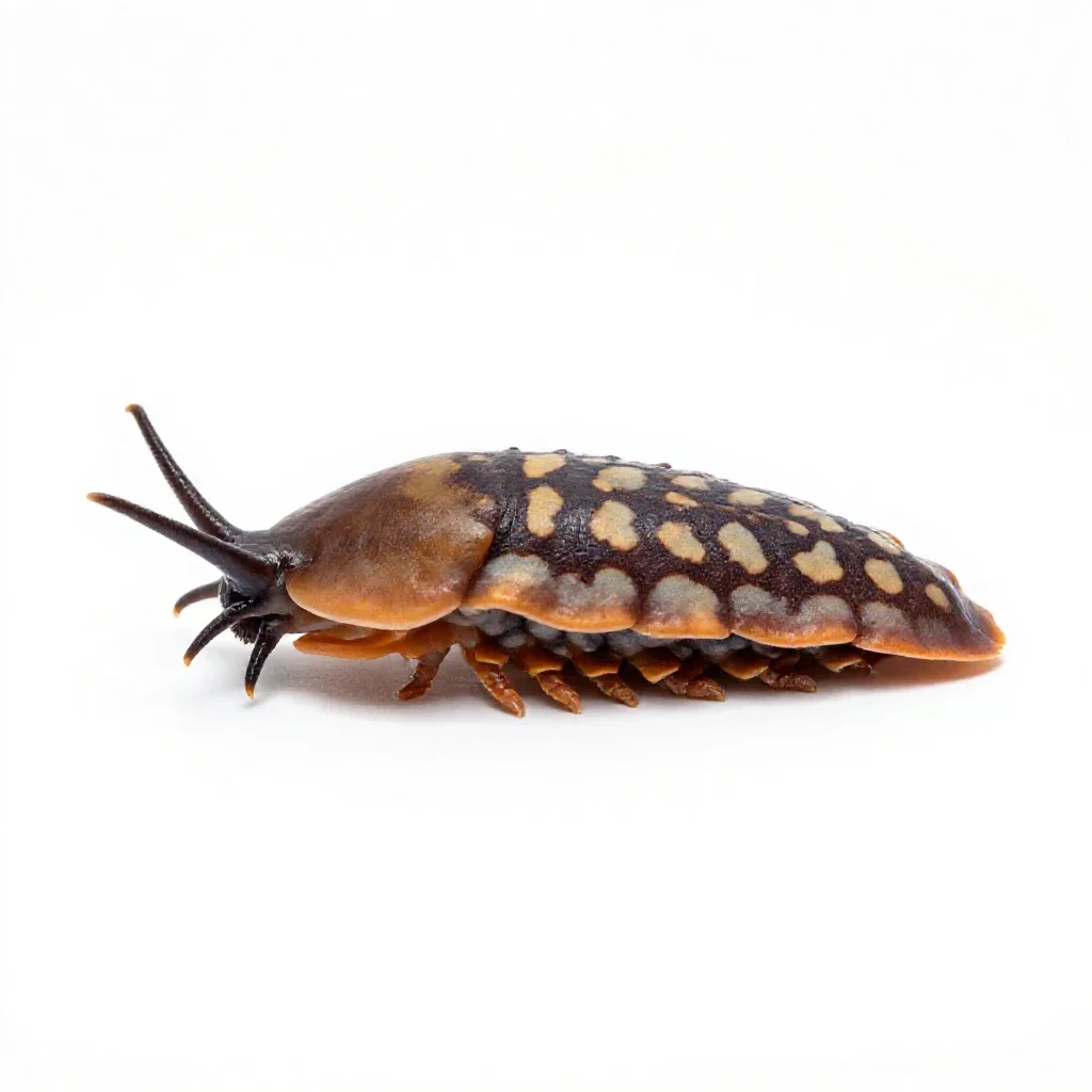 Isopod isolated on a white background