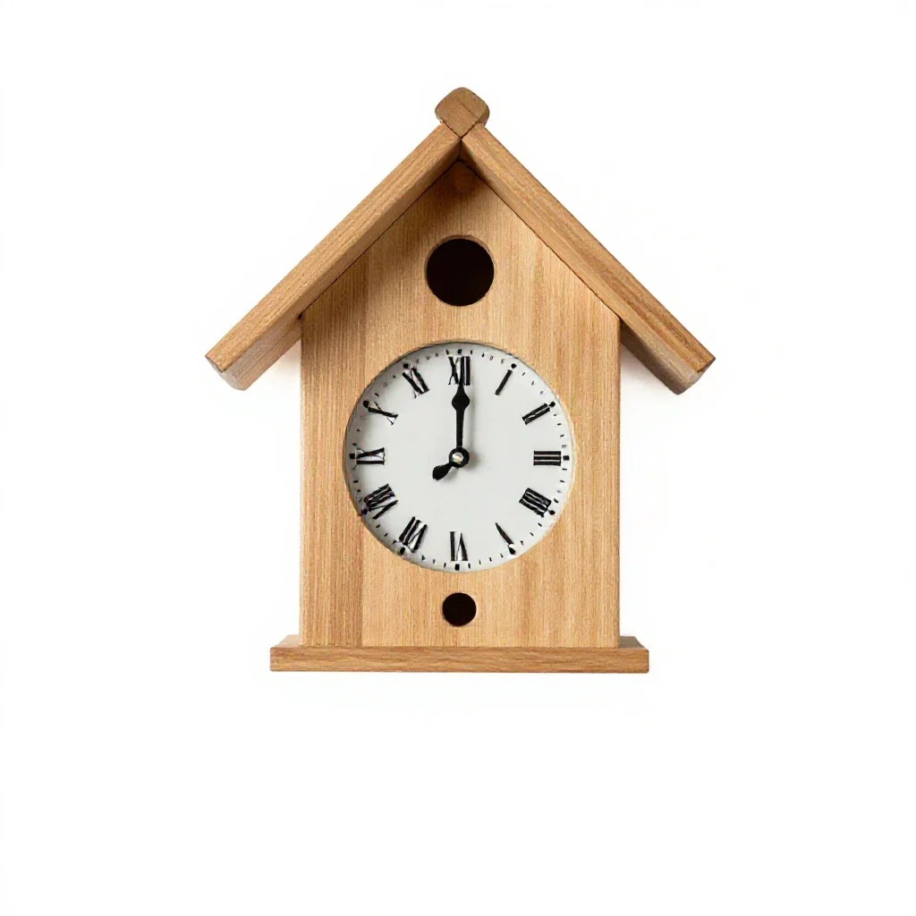 Cuckoo clock isolated on a white background