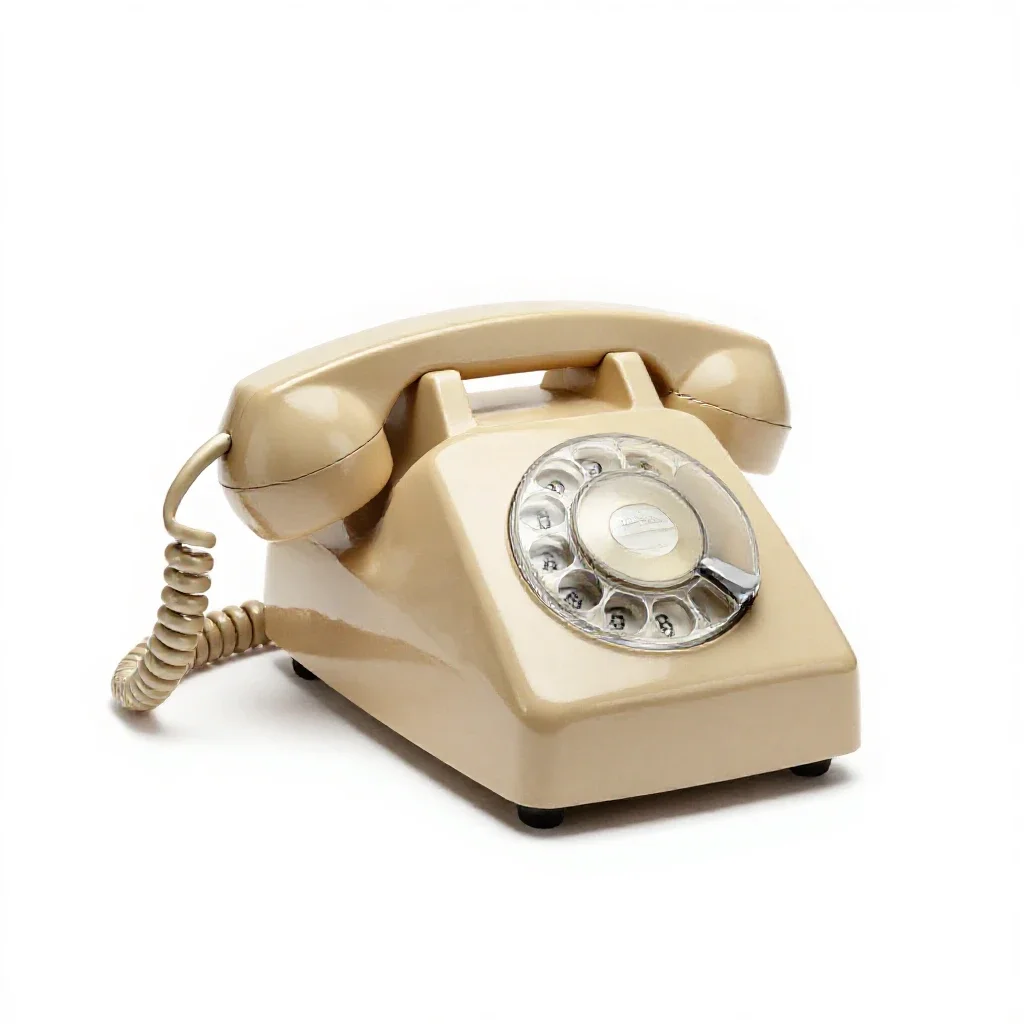 Rotary telephone switchboard isolated on a white background