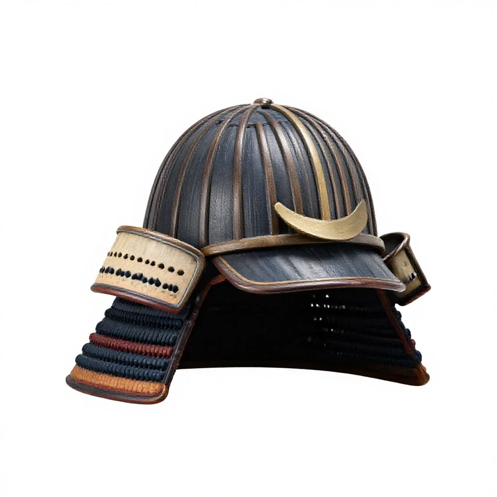 Samurai helmet isolated on a white background