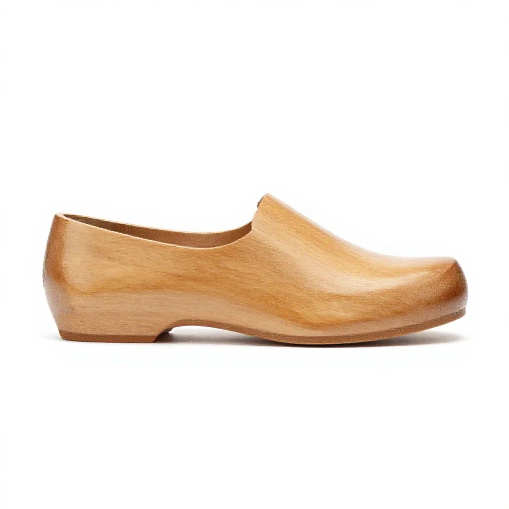 Wooden shoe last isolated on a white background