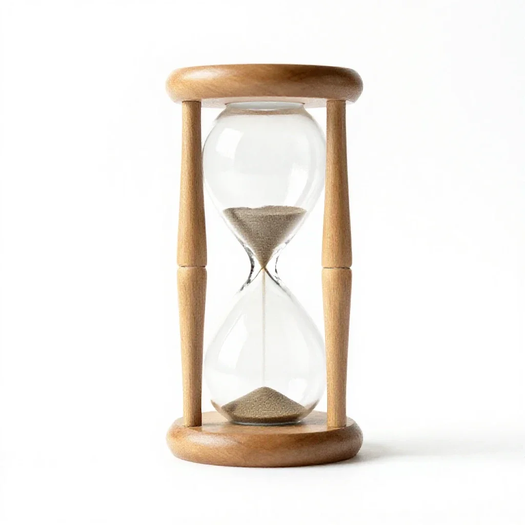 Hourglass isolated on a white background