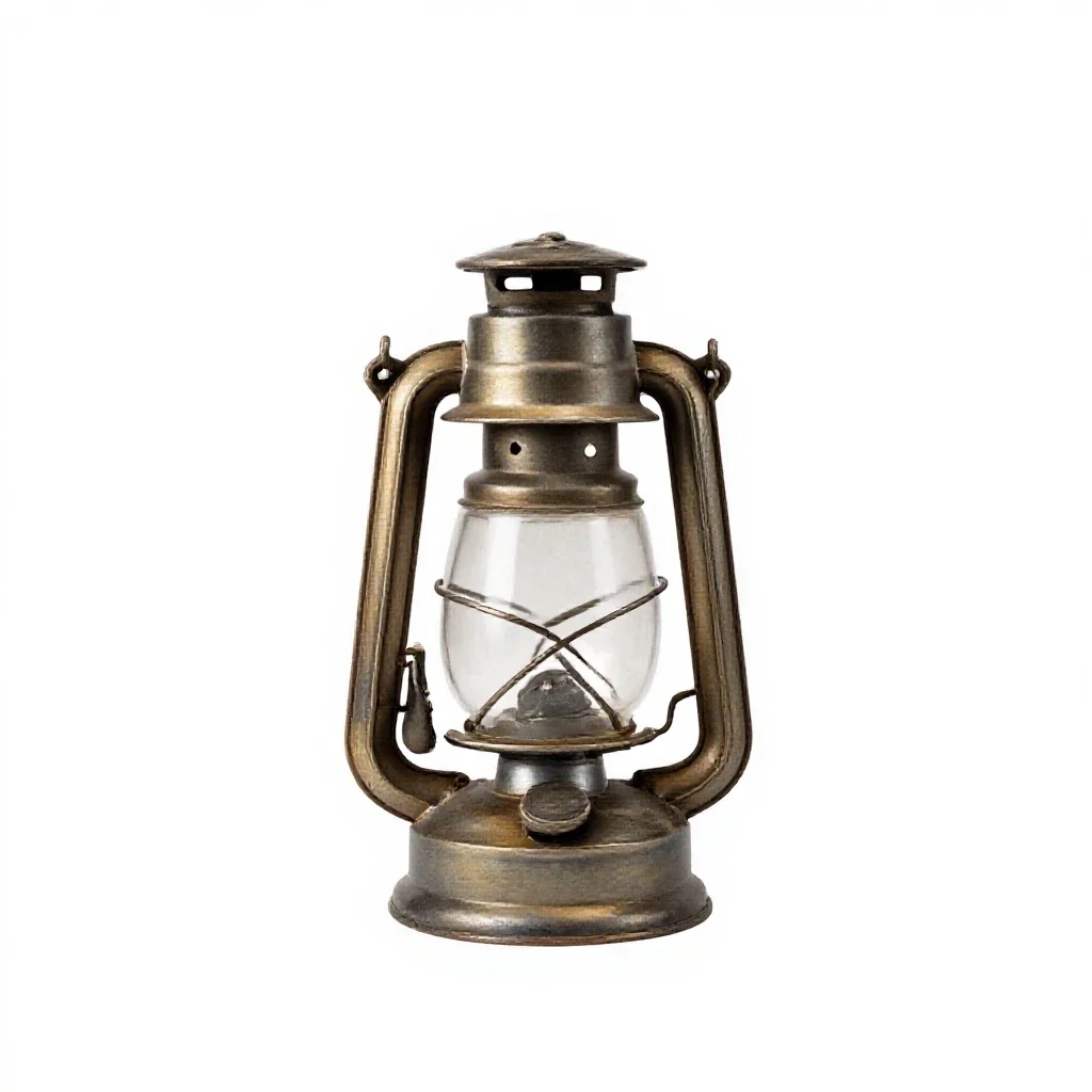 Oil lamp isolated on a white background
