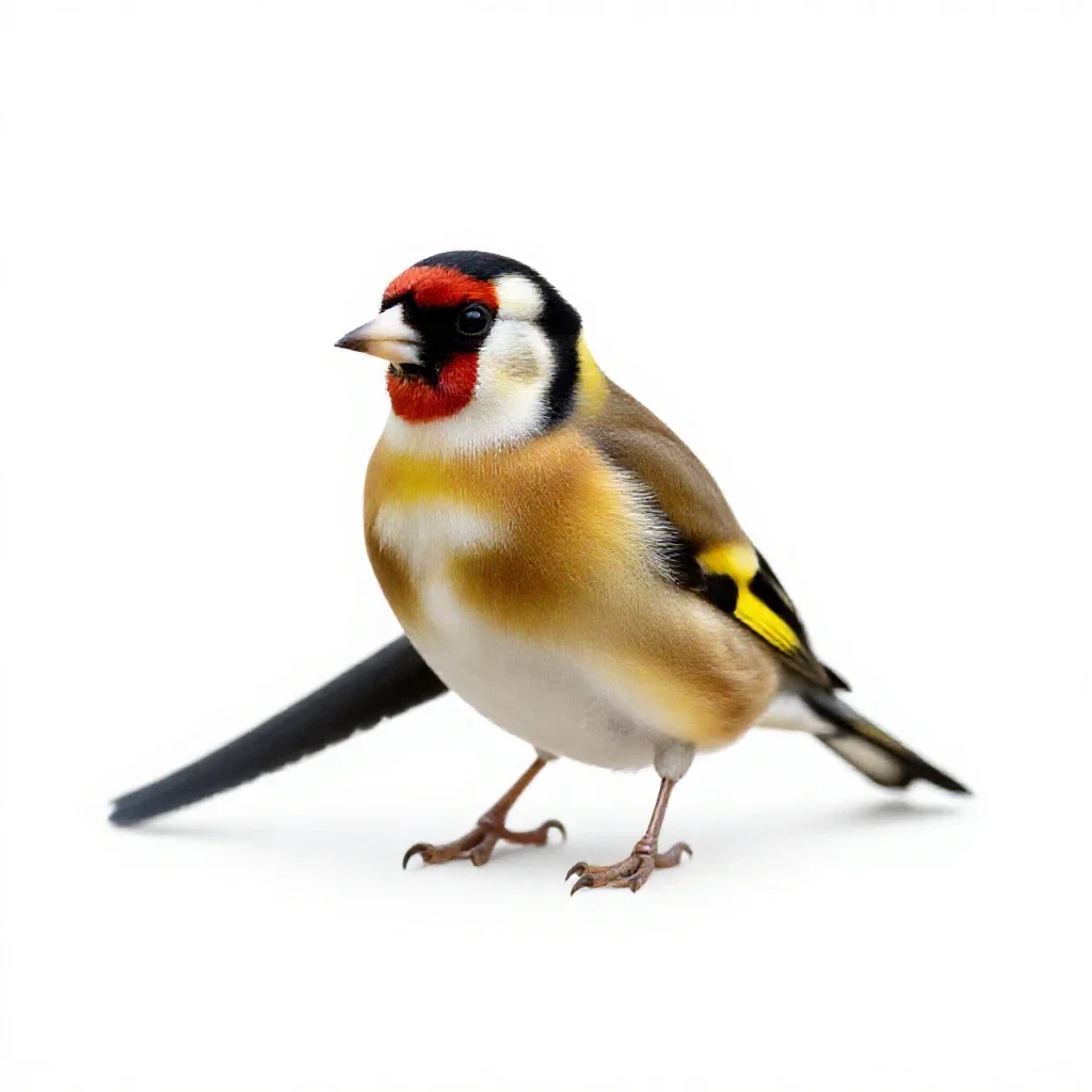 Goldfinch isolated on a white background