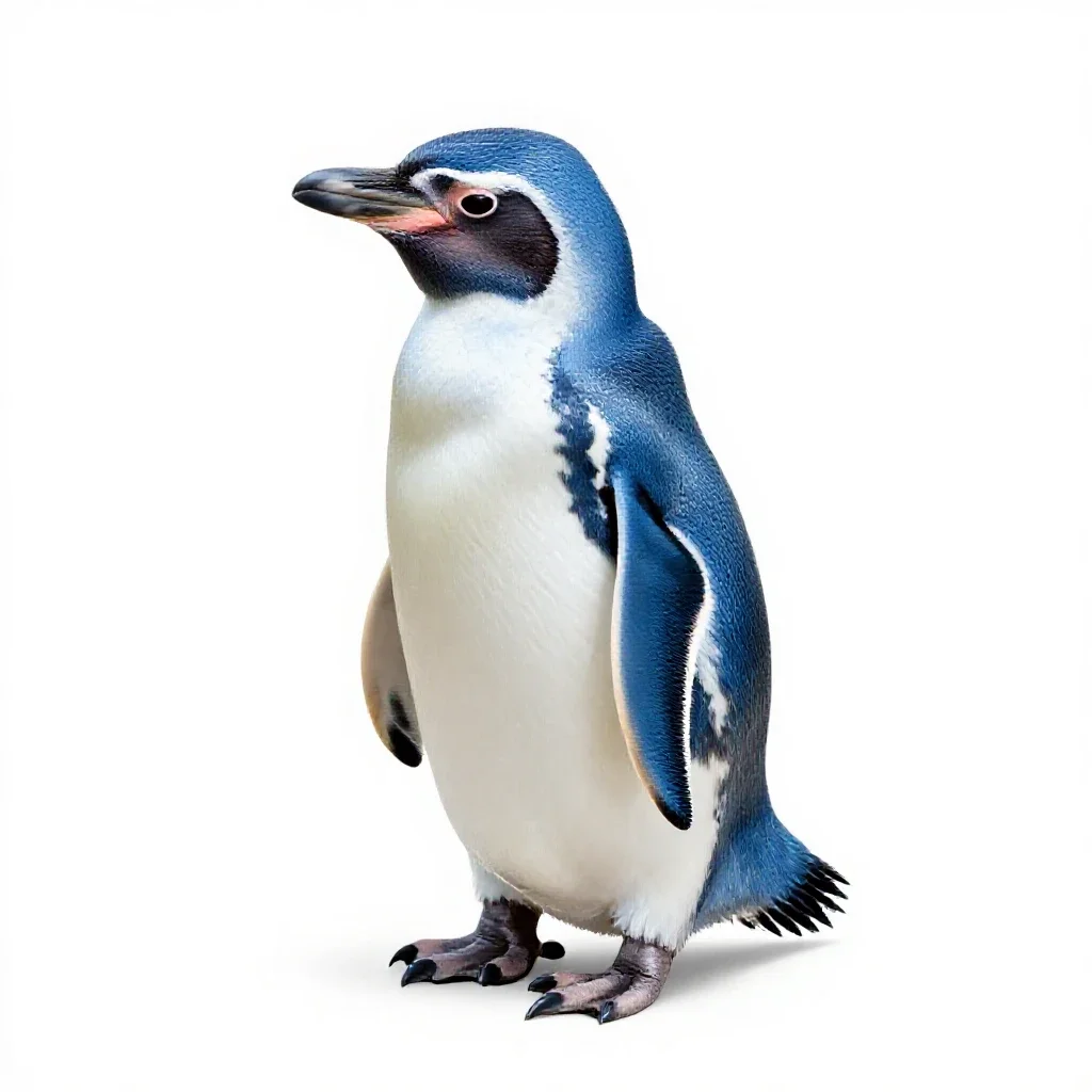 Little blue penguin isolated on a white background