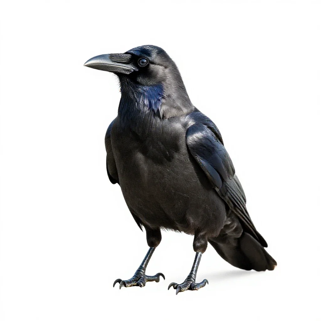 Raven isolated on a white background