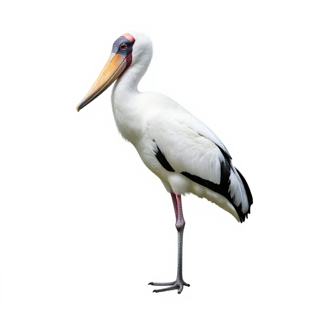 Shoebill stork isolated on a white background