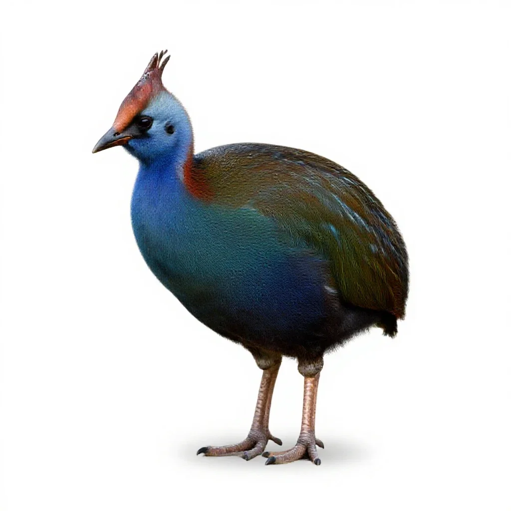 Takahe isolated on a white background