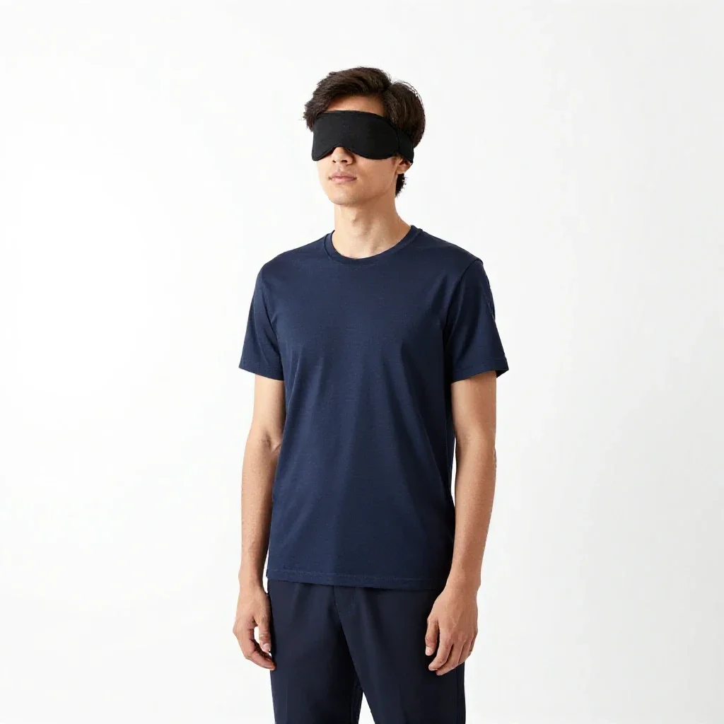 Oracle with blindfolded eyes isolated on a white background