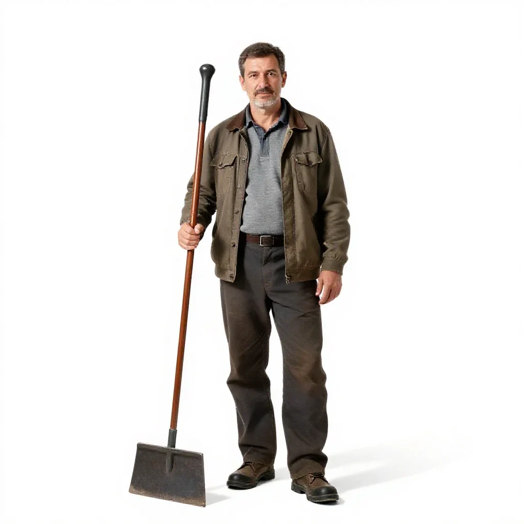 Georgian chimney sweep isolated on a white background