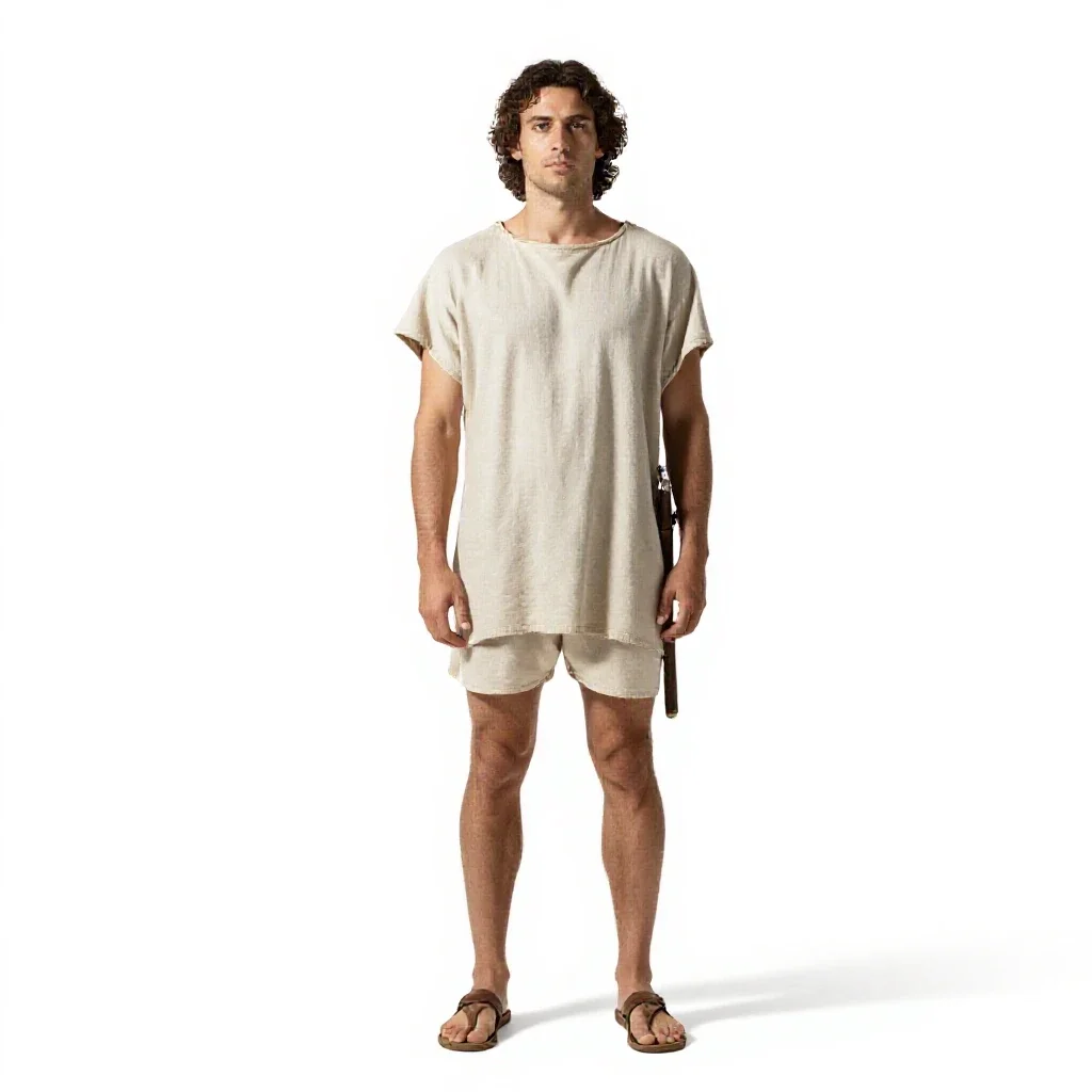 Greek hoplite isolated on a white background